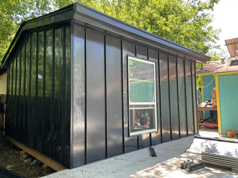 Black standing seam metal wall panels for Metal Roof Installation in Redland